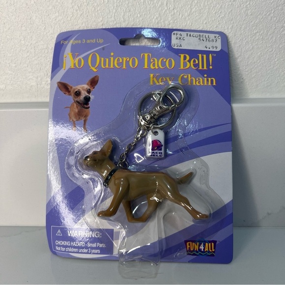 Taco Bell Other - Vintage NEW Taco Bell Chihuahua Keychain Yo Quiero Taco Bell Y2K